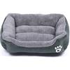 Cicilin Letto per cani e gatti di piccola razza, cuscino da letto per cane, cesto morbido e lavabile, divano per gatto, colore: verde scuro, taglia S