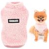 SMALLLEE_LUCKY_STORE Pet Sherpa Maglione in pile a collo alto morbido per cani di piccola taglia gatto, cucciolo Yorkie Chihuahua caldo autunno inverno abbigliamento, rosa, XXL