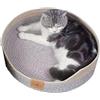 Dmuzsoih gatto grande cestino rotondo 50 x 50 x 15 cm in corda di cotone, letto calmante per gatto