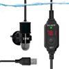 auomii Mini riscaldatore per acquario sommergibile USB da 10 W, regolatore di temperatura esterno, display a LED, utilizzato per 0,2-1 gallone, (adattatore non incluso)