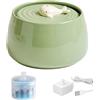 Generic Fontana per animali domestici in ceramica da 1,27 g con doppia filtrazione e pompa dell'acqua silenziosa, dispenser d'acqua per gatti a forma di balena, filtro a carbone attivo per acqua