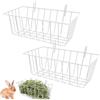 Générique Rastrelliere per fieno di coniglio | Supporto per fieno di gabbia 2 pezzi | Mangiatoia per coniglio in metallo 9,1 x 3,9 x 2,9 pollici, mangiatoia per alimenti, supporto per piccoli animali con ganci