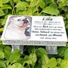 Generic Panca commemorativa Personalizzata per Pet Pet Human Custom Pet Memorial Stone con Foto variopinte Pet Grave Marker Dog Headstone Cat Tombstone Perdita di Regali Pet Memorial Garden Plaque (G)