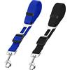 SLFYEE 2PCS Cintura di Sicurezza per Auto Cani e Gatti - Regolabile per Tutte le Taglie - Viaggio Sicuro (Nero e Blu) 70cm