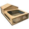 Euroshoppingonline Casetta teca terrario tartarugario casa per taratarughe tartaruga di terra rettili recinto recinzione gabbia trasportino 70x40x23h