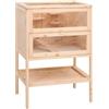 vidaXL Gabbia per criceti 55x40x80 cm in legno massello di abete