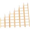 BAZEITFLOW Set 6 Scalette in Legno per Pappagalli e Calopsite, Appese | Giocattolo per Gabbia, Arrampicata e Allenamento, per Uccelli e Criceti, Colore Khaki