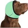 Generic Riduzione del rumore, cappuccio anti-ansia per fuochi d'artificio e temporali, coperture per le orecchie regolabili con cancellazione del rumore per cani di taglia piccola, media e grande (S, verde)