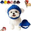 Generico Berretto rosso in maglia per cani con paraorecchie, caldo cappellino invernale per animali domestici, divertenti cappellini caldi in lana con fori per le orecchie, per cani di piccola taglia (F)