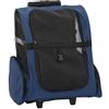 vidaXL Carrello per animali domestici 3 in 1 Design Blu 48x32x(57-106) cm