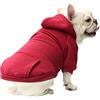 FUNAT Cane Autunno Inverno Felpa con Cappuccio, Cappotto Sportivo Dell'Animale Domestico, Maglione Caldo è Adatto per Gatti, Inverno Dog Felpe con Cappuccio con Tasche