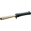 GAMMAPIU' Ferro Arricciacapelli Professionale Reverse, Ferro con Finitura Oro 24K, Diametro 25-13 mm, Piastra con Riscaldamento Rapido in 4 Livelli, Ferro Conico per Onde Morbide