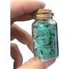TENET - Ampolla di vetro Cristalli Pietre Preziose, Bottiglia Pietre Burattate Quarzo Naturale (MALACHITE)