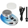 LUCKDANO Regolabarba Elettrico, Mini USB Ricaricabile Senza Fili Display a LED Tagliacapelli Impermeabile Tagliacapelli per Uomo (Gradiente d'argento blu)