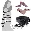 Jrxprxinps Ct-7 Pezzi Di Prodotti in Pelle Che Possono Essere Regolati Liberamente in Lunghezza ḄḌ&ṢṂ Çọllâr Häñ&dcüf&fš ṇịpple Çlạ&ṃp Ŝlävë Rọpë Wh&ịp Ṛëṣṭrạịṇtš Set Fë&ṭịšh Kit Ạḍụlṭ Śëẍ ṭóyš F'lịr'ṭ Gạṃẹ Tọy
