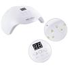 Melissa Professional Melissa Lampada UV/LED Unghie 36W - Fornetto Asciuga Smalto Semipermanente e Gel con Sensore Automatico, Timer e Tecnologia Anti-Riflesso - Bianco 20x18x8,3 cm