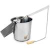 Saunainter Doccia a cascata in acciaio inox per sauna - 18 litri, montabile, ricarica automatica, doccia a secchio, accessori per sauna