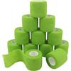 Tocone 12 Rotoli Benda Elastica Bendaggio Adesiva Coesiva Benda Nastro Elastico Autoadesivo Salvapelle Sport Nastro Bendaggio Sportivo per Mani, Piedi, Ginocchia, Braccia 5cm x 4.5m (Verde)