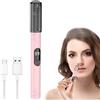 FiTspi Rasoio elettrico per peli del naso, per uomini e donne, ricaricabile, da donna, con display digitale, rotondo, 3 in 1, professionale, indolore, per labbra, naso, orecchie, sopracciglia (rosa)
