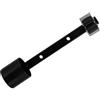 MUCKLILY Porta Stampelle in Acciaio Inox Nero, Supporto per Carrozzina e Scooter, Staccabile e Robusto, per Stampelle Ascellari e Bastoni Stile Casuale