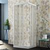 FORTE Box Doccia 3 Lati Scorrevole 80x80x80 con Anta Fissa