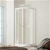 FORTE Box Doccia Semicircolare Scorrevole Acrilico 90-85 x 90-85
