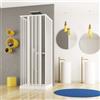 GEAPLAST Box Doccia 3 Lati 100 x 100 x 100 Soffietto Doppia Apertura