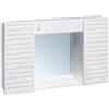 NEGRARI Specchio Bagno Pensile Contenitore PVC 58x37x11 cm 2 Ante