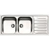 APELL Lavello Cucina Incasso Acciaio Inox 116 cm con Vasche a Sinistra e Gocciolatoio - Modello MELODIA