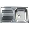 APELL Lavello Cucina Incasso 86 x 50 cm Inox AISI 304 con Gocciolatoio a Sinistra