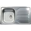 APELL Lavello Cucina Incasso 86 x 50 cm Inox AISI 304 con Gocciolatoio a Destra