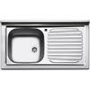 APELL Lavello Cucina Appoggio Acciaio Inox 90 cm con Vasca a Sinistra - Modello PISA