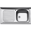 APELL Lavello Cucina Appoggio Acciaio Inox 90 cm con Vasca a Destra - Modello PISA