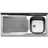 APELL Lavello Cucina Appoggio Acciaio Inox 100 cm con Vasca a Destra - Modello PISA