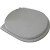 Coprivaso copriwater sedile tavoletta wc legno in poliestere alta qualità, compatibile Friges Ritmo, colore grigio