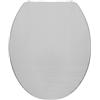 Coprivaso copriwater sedile tavoletta wc legno in poliestere alta qualità, compatibile Prima Globo, colore bianco