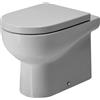 Sanitari bagno vaso wc water filo muro a terra compreso di curva tecnica, senza coprivaso, Nuvola Azzurra, ceramica bianca