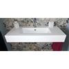POLIFLEX Lavabo Marmoresina Bianco 100,5 x 51,5 x 13 con Vasca Centrale Sospeso