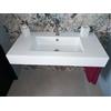POLIFLEX Lavabo Marmoresina Bianco 120,5 x 51,5 x 13 con Vasca Centrale Sospeso