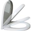 Coprivaso copriwater sedile tavoletta wc resina termoindurente avvolgente, compatibile Grace Globo Soft Close, colore bianco