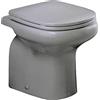 Sanitari bagno vaso wc water a terra, senza coprivaso, Orient, ceramica bianca