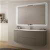 BADEN HAUS EDEN Mobile Bagno Sospeso 90 cm Grigio Talpa con Specchio e Lavabo
