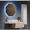 BADEN HAUS TAVOLONE Mobile Bagno Sospeso Rovere Sbiancato 90 cm con Lavabo e Colonna