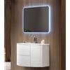 BADEN HAUS EDEN Mobile Bagno Sospeso Bianco Frassino 90 cm con Specchio LED