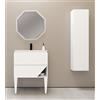 BADEN HAUS 1973 Mobile Bagno Sospeso bianco opaco 70cm Con Lavabo, Specchio e Colonna