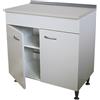 GI.MAR Base Cucina Componibile 80 cm Bianco con 2 Ante e Top sabbia