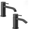 VEMA Coppia Miscelatori Monocomando Lavabo + Bidet Nero Opaco - MAIRA