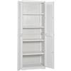 Armadietto polipropilene per interno ed esterno, 4 ripiani, 2 ante, cm.178x65x45