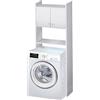 NEGRARI Scaffale Colonna Per Coprilavatrice Con Pensile In PVC 65 Cm