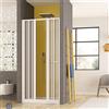 GEAPLAST Porta Nicchia Doccia 130 cm Soffietto Apertura Centrale